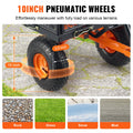 Garden Dump Cart Metal 399kg Capacity 2-in-1 Handle Wheelbarrow