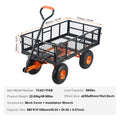 Garden Dump Cart Metal 399kg Capacity 2-in-1 Handle Wheelbarrow