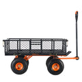 Garden Dump Cart Metal 399kg Capacity 2-in-1 Handle Wheelbarrow