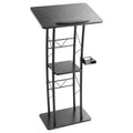 Podium Stand 1180mm Metal Lectern Curved Open Storage Book Stopper