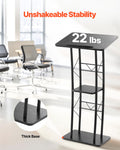 Podium Stand 1180mm Metal Lectern Curved Open Storage Book Stopper
