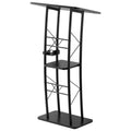 Podium Stand 1180mm Metal Lectern Curved Open Storage Book Stopper