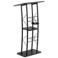 Podium Stand 1180mm Metal Lectern Curved Open Storage Book Stopper