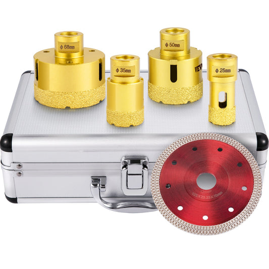 Diamond Hole Saw Kit 4PC 15/25/35/50mm Tile Ceramic Marble