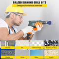 Diamond Hole Saw Kit 4PCS 35/40/50/68mm Tile Ceramic Marble
