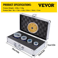 Diamond Hole Saw Kit 4PCS 35/40/50/68mm Tile Ceramic Marble