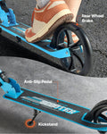 Kick Scooter 2-Wheel Foldable Adjustable Height 99.8kg Blue Black