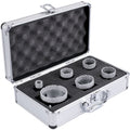 Diamond Drill Bits 6PCS Diamond Hole Saw 20/35/40/50/55/68mm Tile Hole Saw Kit Vacuum Brazed Diamond Drill Bit 0.59in/15mm Segment Tile Hole Saw w Storage Case for Tile Ceramic Porcelain Marble