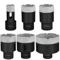 Diamond Drill Bits 6PCS Diamond Hole Saw 20/35/40/50/55/68mm Tile Hole Saw Kit Vacuum Brazed Diamond Drill Bit 0.59in/15mm Segment Tile Hole Saw w Storage Case for Tile Ceramic Porcelain Marble