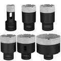 Diamond Hole Saw Kit 6PC 15-68mm Tile Ceramic Marble Vacuum Brazed