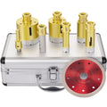 Diamond Hole Saw Kit 7pcs 15-68mm Tile Ceramic Marble Vacuum Brazed
