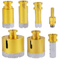 Diamond Hole Saw Kit 7pcs 15-68mm Tile Ceramic Marble Vacuum Brazed