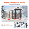 Polycarbonate Greenhouse 8x12ft Walk-in Garden Shed