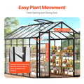 Polycarbonate Greenhouse 8x12ft Walk-in Garden Shed