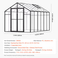 Polycarbonate Greenhouse 8x12ft Walk-in Garden Shed