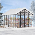 Polycarbonate Greenhouse 8x12ft Walk-in Garden Shed