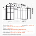 Polycarbonate Greenhouse 8x14ft Walk-in Garden Outdoor