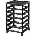 Scrapbook Rolling Storage Cart 6-Tier Black Craft Organizer