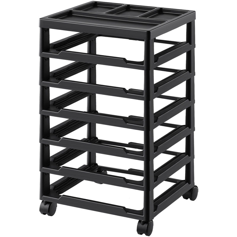 Scrapbook Rolling Storage Cart 6-Tier Black Craft Organizer