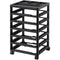 Scrapbook Rolling Storage Cart 6-Tier Black Craft Organizer