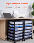 Scrapbook Rolling Storage Cart 6-Tier Black Craft Organizer