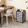 Scrapbook Rolling Storage Cart 6-Tier Black Craft Organizer
