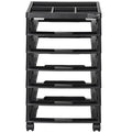 Scrapbook Rolling Storage Cart 6-Tier Black Craft Organizer