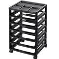 Scrapbook Rolling Storage Cart 6-Tier Black Craft Organizer