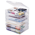Scrapbook Paper Storage 6 Pack Clear Plastic Stackable Box