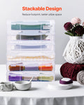 Scrapbook Paper Storage 6 Pack Clear Plastic Stackable Box