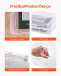 Scrapbook Paper Storage 6 Pack Clear Plastic Stackable Box