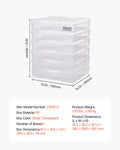 Scrapbook Paper Storage 6 Pack Clear Plastic Stackable Box