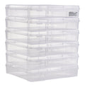 Scrapbook Paper Storage 6 Pack Clear Plastic Stackable Box