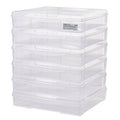 Scrapbook Paper Storage 6 Pack Clear Plastic Stackable Box