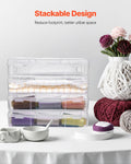 Scrapbook Paper Storage 4 Pack Stackable Clear Plastic Boxes