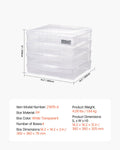 Scrapbook Paper Storage 4 Pack Stackable Clear Plastic Boxes