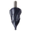 Step Drill Bit, 4.76 to 34.93 mm, 9.53 mm Triangular Shank, TiAlN Coating Cobalt High Speed Steel, Four Spiral Flute Step Bit for Metal, Stainless Steel, Aluminum, Wood, Plastic, Fiberglass