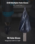 Step Drill Bit 4.76-34.93mm TiAlN Cobalt HSS Metal Stainless Steel