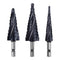Step Drill Bit Set 3.2-22.2mm 3pc TiAlN Cobalt HSS Metal Steel