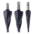 Step Drill Bit Set 3.2-22.2mm 3pc TiAlN Cobalt HSS Metal Steel