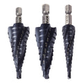 Step Drill Bit Set 3.2-22.2mm 3pc TiAlN Cobalt HSS Metal Steel