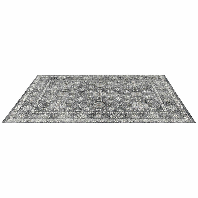 Area Rug 2400x3000mm Large Washable Non-Slip Grey Carpet