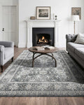 Area Rug 2400x3000mm Large Washable Non-Slip Grey Carpet