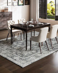 Area Rug 2400x3000mm Large Washable Non-Slip Grey Carpet