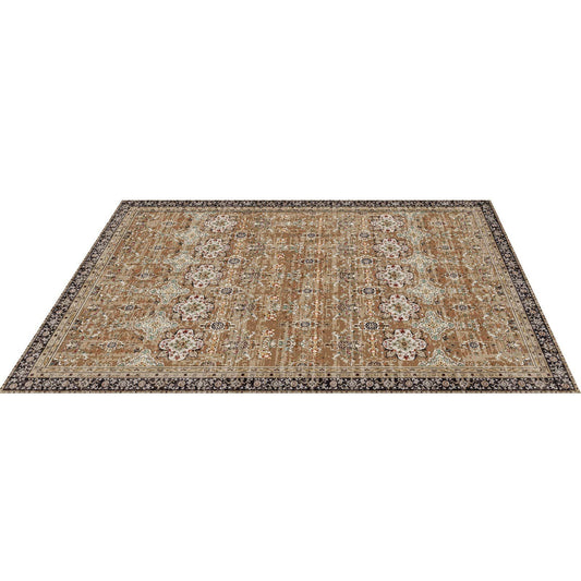 Area Rug 2438x3048mm Large Washable Non-Slip Brown Green