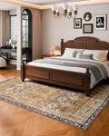 Area Rug 2438x3048mm Large Washable Non-Slip Brown Green
