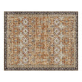 Area Rug 2438x3048mm Large Washable Non-Slip Brown Green