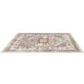 Area Rug 2438x3048mm Washable Non-Slip Brown Red Carpet