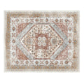 Area Rug 2438x3048mm Washable Non-Slip Brown Red Carpet
