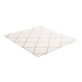 Indoor Plush Area Rugs, 2.44 x 3.05m Plush Carpet, Area Rugs Furry with Long Plushs Pile, Thick & Durable High-Pile Rug for High-Traffic Areas, Bedroom, Non-Shedding & Non-Slip Backing, Beige